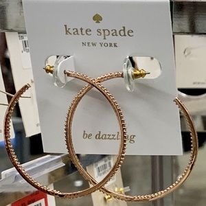 kate spade♠️NY save the date CZ largehoop earrings